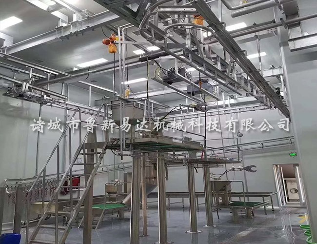 牛悬挂剥皮流水线