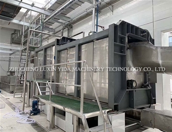 Pig slaughtering and cleaning line