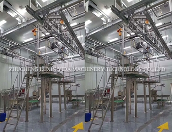 Automatic blood letting line for cattle