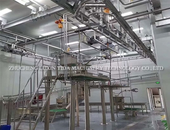 Cattle hanging peeling line